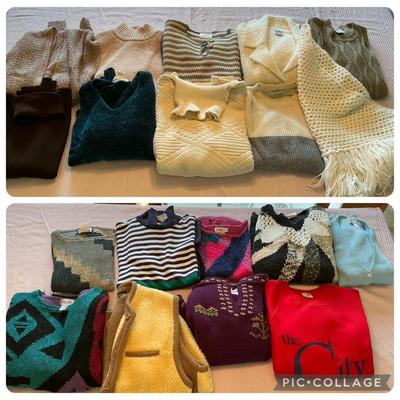 Vintage Womens Sweaters Stnthetic & Natural Fibers