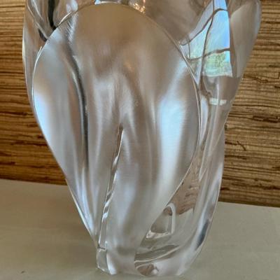 Lalique Ingrid Vase 11” HEAVY Polished And Frosted 