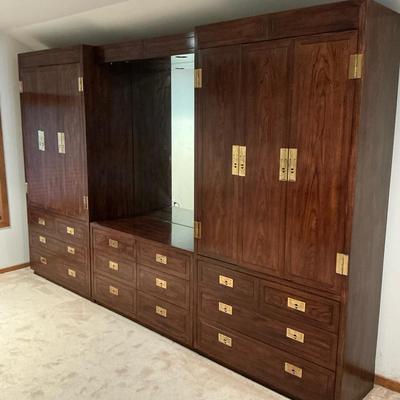 Henredon Bedroom Wall Unit Sectional 