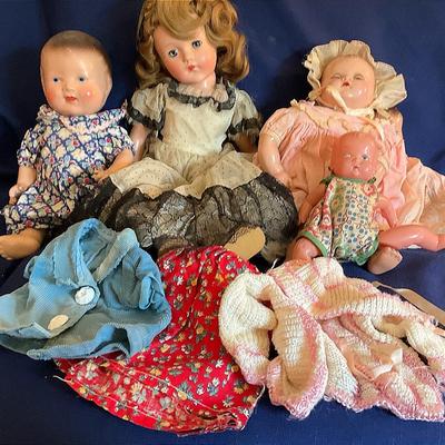Ideal And Others Vintage Doll Lot - Assorted Sizes