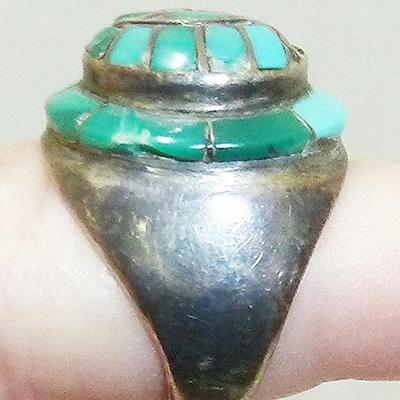 Sale Photo Thumbnail #46: Native Am. ring signed
