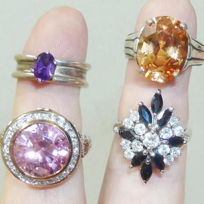 Sale Photo Thumbnail #42: several 925 & Sterling ring lots