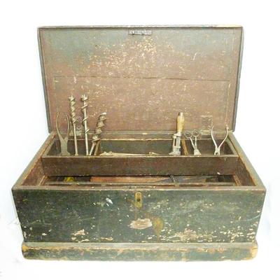 Sale Photo Thumbnail #73: antique tool box & contents