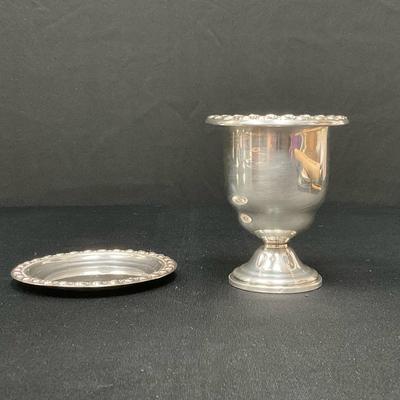 La Pierre Sterling Silver Plate and Weighted Goblet