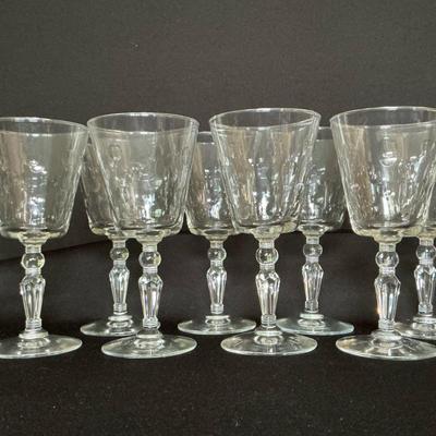 Vintage Dimpled Wine Glasses