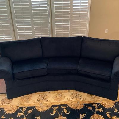 Ethan Allen Black Conversation Sofa
