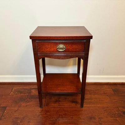 Wood Night Stand With 1 Drawer