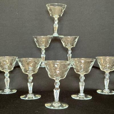 Vintage Dimpled Champagne Sherbet Glasses