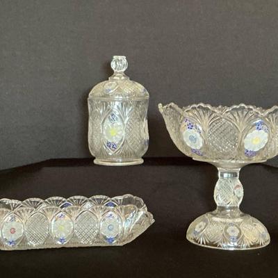 Vintage Hand Painted Cut Glass Collection