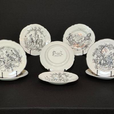 Vintage Tabletops New England Toile Salad Plates