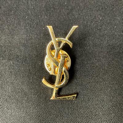 YSL Gold Toned Pin