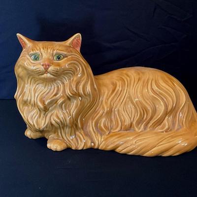 Vintage Ceramic Green-Eyed Cat