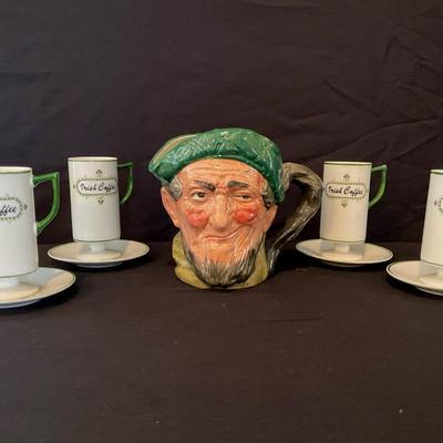 Royal Doulton “Auld Mac” Character Jug & Irish Coffee Set