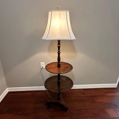 Pedestal Floor Lamp Table 