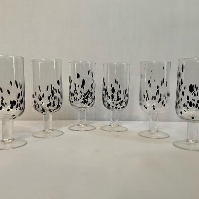 Murano Style Hand Blown Water Goblets