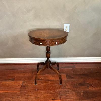 Round Pedestal Table With Drawer