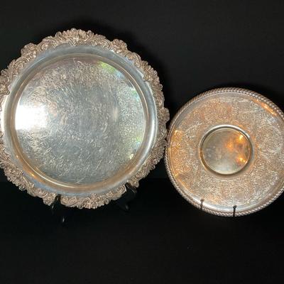 Silver Plated Platter Duo