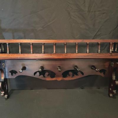Vintage Cherry Wall Mount Coat Rack