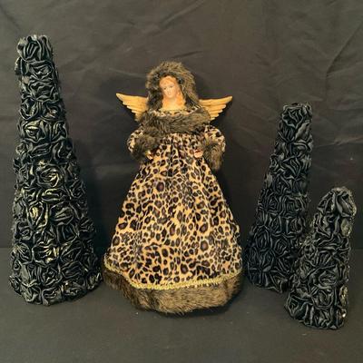 Angel Tree Topper & Black Rose Trees