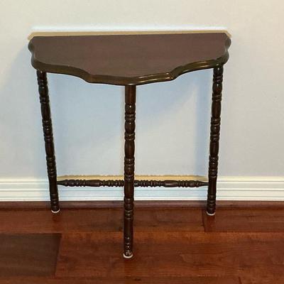 Small Vintage Half Moon Accent Table