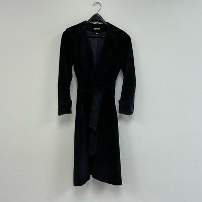 Suede Cinched Trench Coat