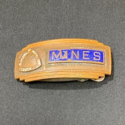 Vintage Colorado School Of Mines Belt Buckle