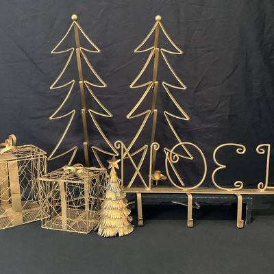 Gold Metal Christmas Decor