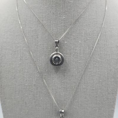 Sterling Heart Pendants On Sterling Chains