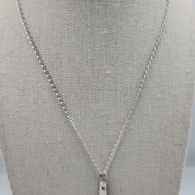 Signed Native American Unmarked Sterling Thunderbird Pendant On Sterling Chain 