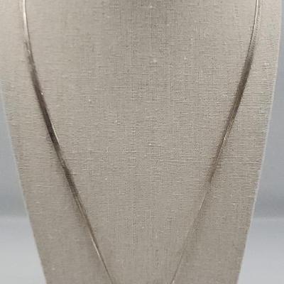 Native American Unmarked Sterling Bear on Sterling Flat Chain