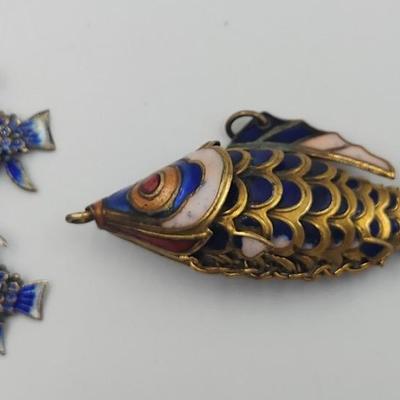 Fish Pendants/Charms - Smaller Two Are Marked 925
