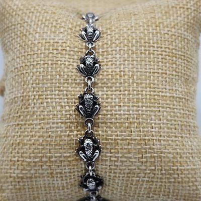 Sterling Frog Bracelet 
