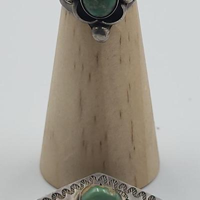 Unmarked Native American Vintage Sterling and Turquoise Items