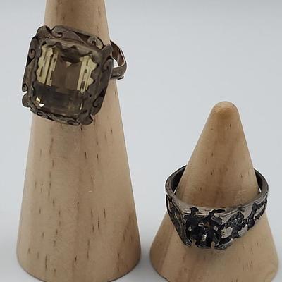 Antique Broken Silver Rings