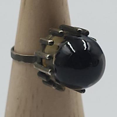 Vintage Smokey Quartz Ring Set in 700 Silver