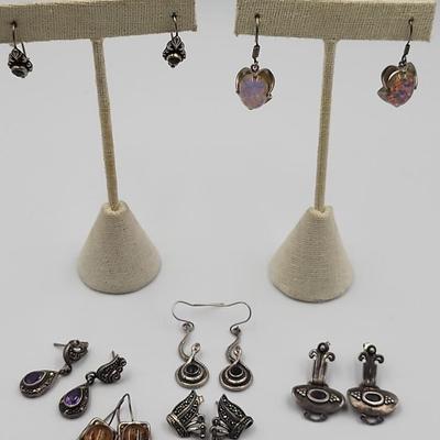Sterling and Gemstone Earrings