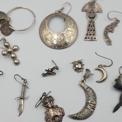 Single Sterling Earrings - All Stamped