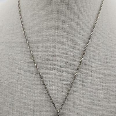 Native American Arrow Unmarked Sterling Pendant on Sterling Chain