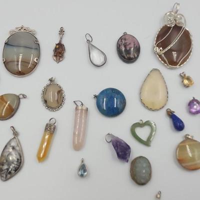 Gemstone Pendants - Some Set In Sterling