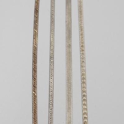 Italian Sterling Flat Chain Bracelets