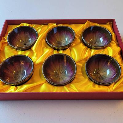 Asian Tea or Saki Bowls w/ Glitter firing