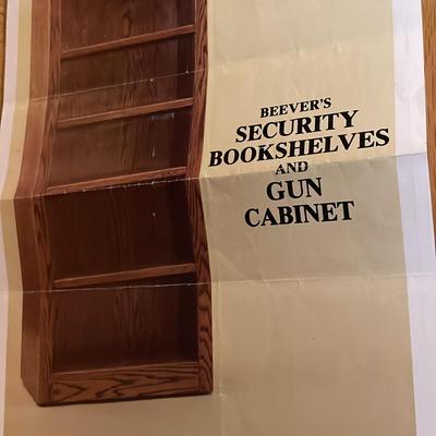 The Wood Box Co-Bookcase w/Hidden Gun Cabinet 