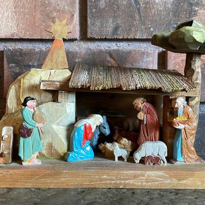 Swiss Music Box "Silent Night" Nativity Set