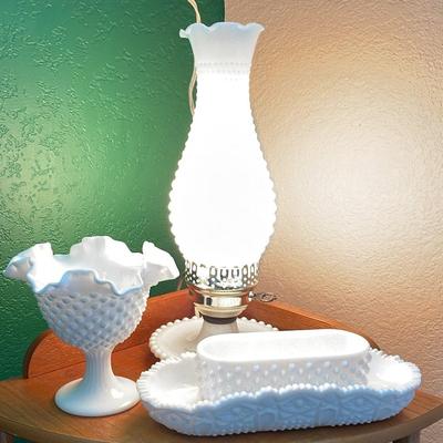 Hobnail Milk Glass Collection 