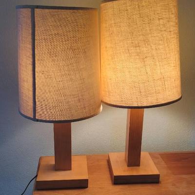 Mid Century Wood Lamps