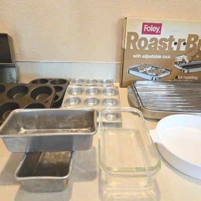 Vintage Corning Ware, Muffin, Loaf Pans & Others