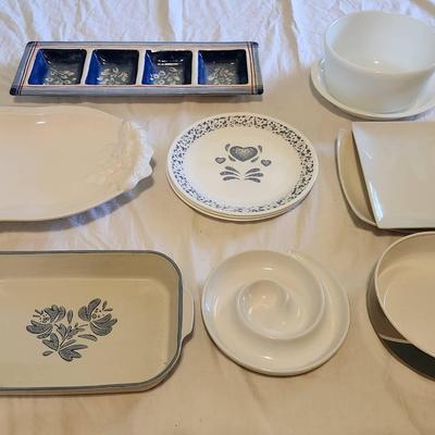 Blue And White Serving