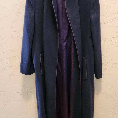 Navy Camel Hair Overcoat
