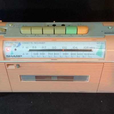 Vintage Sharp Stereo Radio Cassette Recorder Works