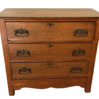 Vintage Solid Wood Chest Of Drawers